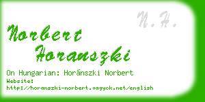norbert horanszki business card