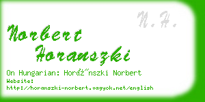 norbert horanszki business card